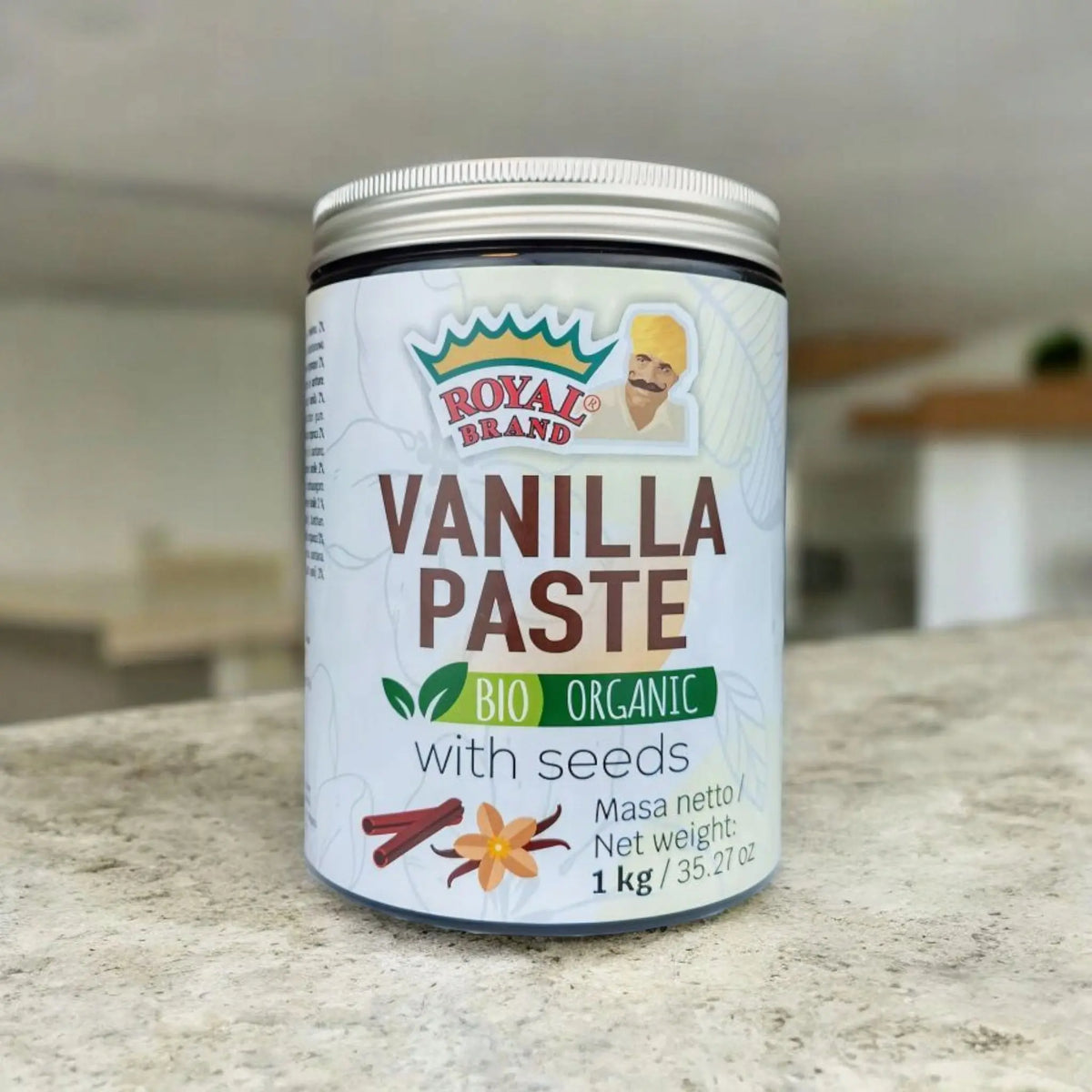 Naturalna Pasta Waniliowa BIO 1kg Skoncentrowana Wanilia Laski Royal Brand - Przyprawy, ekstrakt waniliowy, pasta waniliowa i matcha Royal Brand