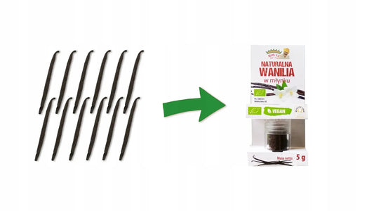 WANILIA BIO w Młynku Do Zmielenia Świeża DOBRA Laski Wanilii Do Mielenia 5g młynek - Oficjalny sklep Royal Brand