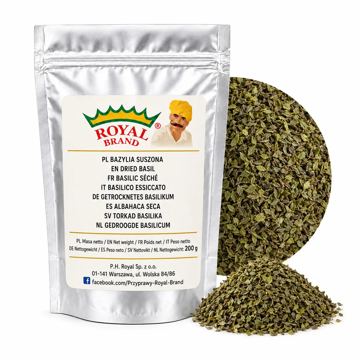 Bazylia Suszona 200 g Royal Brand