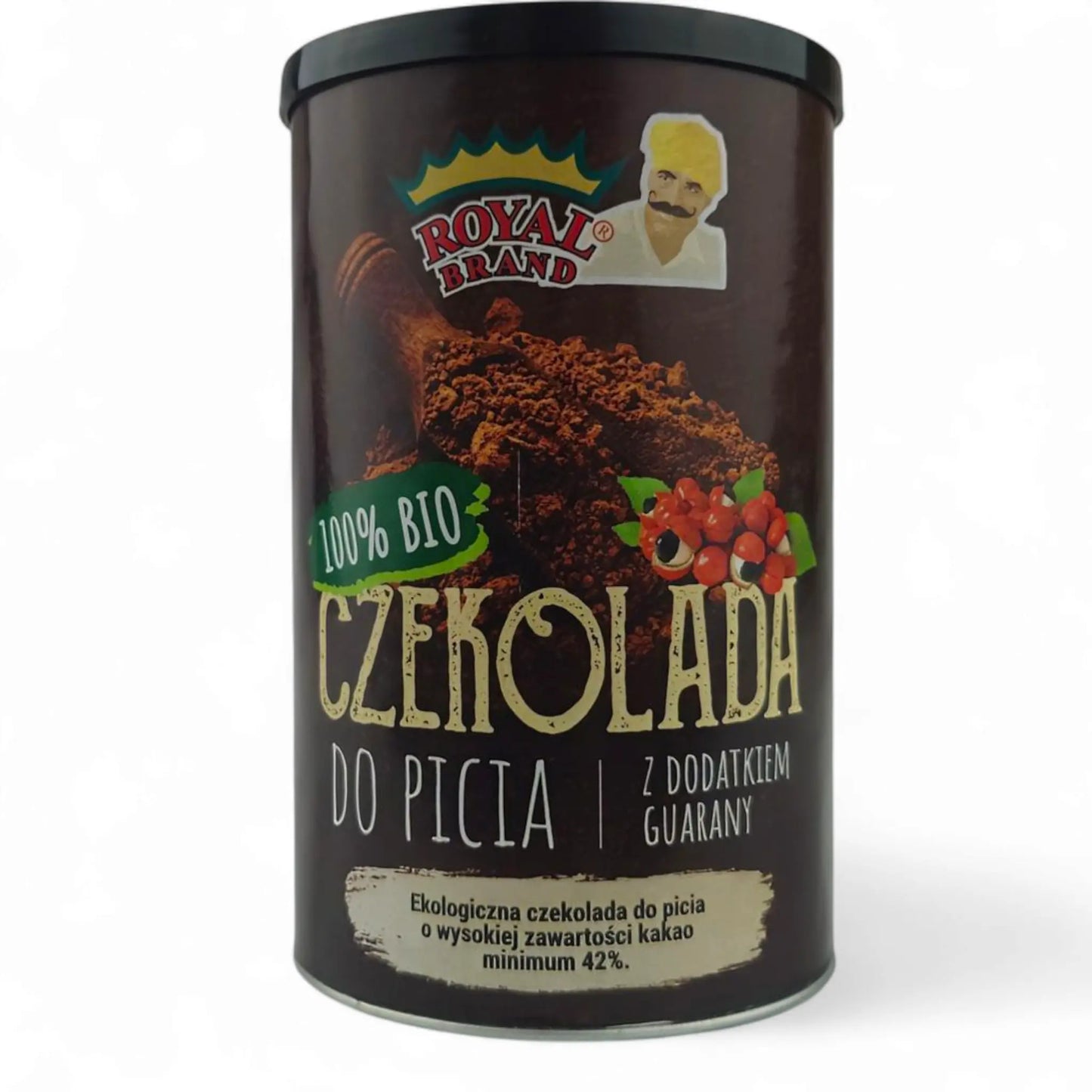 CZEKOLADA BIO Z DODATKIEM GUARANY POBUDZA JAK KAWA Royal Brand