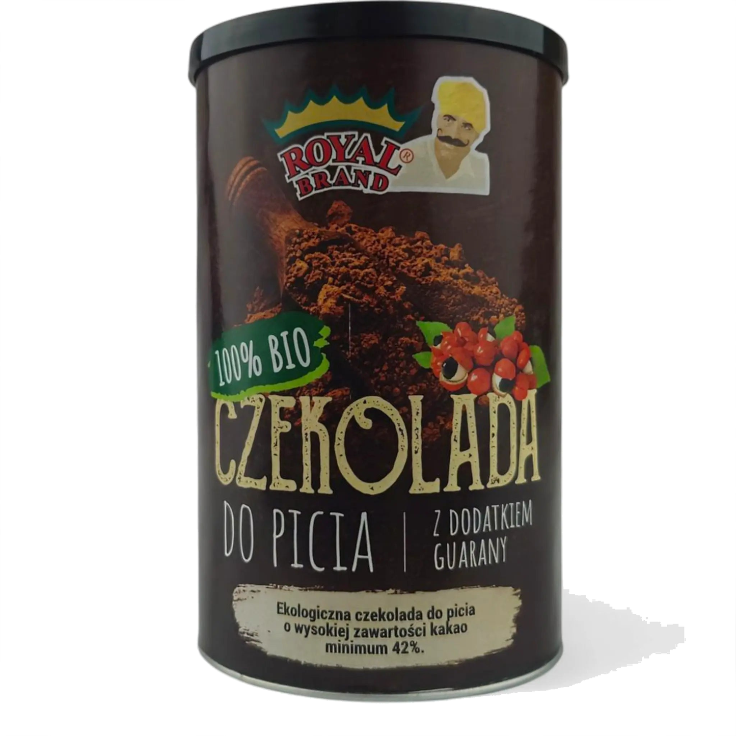 CZEKOLADA BIO Z DODATKIEM GUARANY POBUDZA JAK KAWA Royal Brand