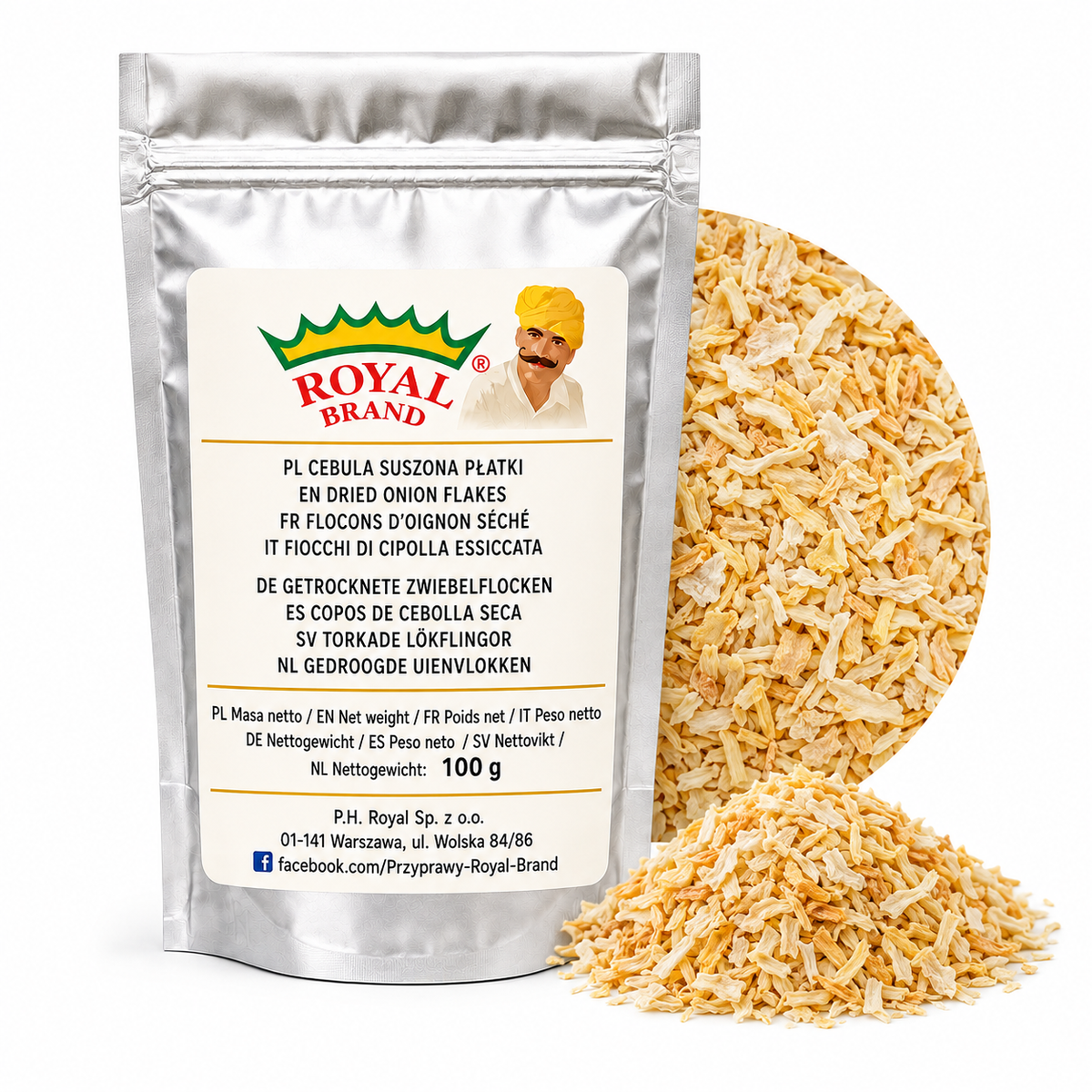 Cebula Suszona Płatki 100 g Royal Brand