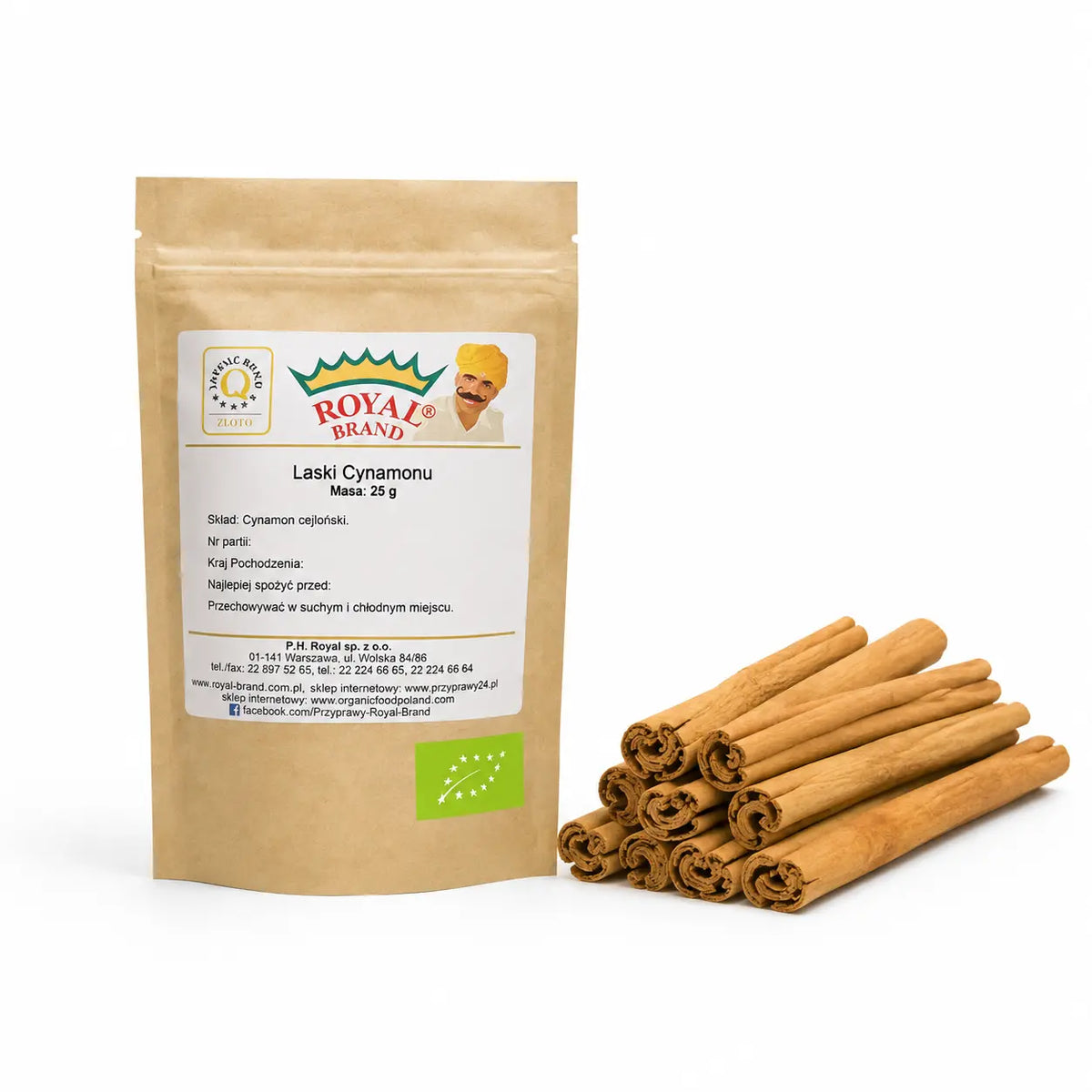 Cynamon cejloński BIO Royal Brand w laskach 25 g