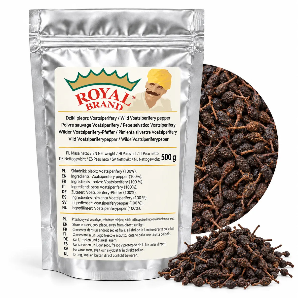 Dziki pieprz Voatsiperifery ziarno 500 g Royal Brand