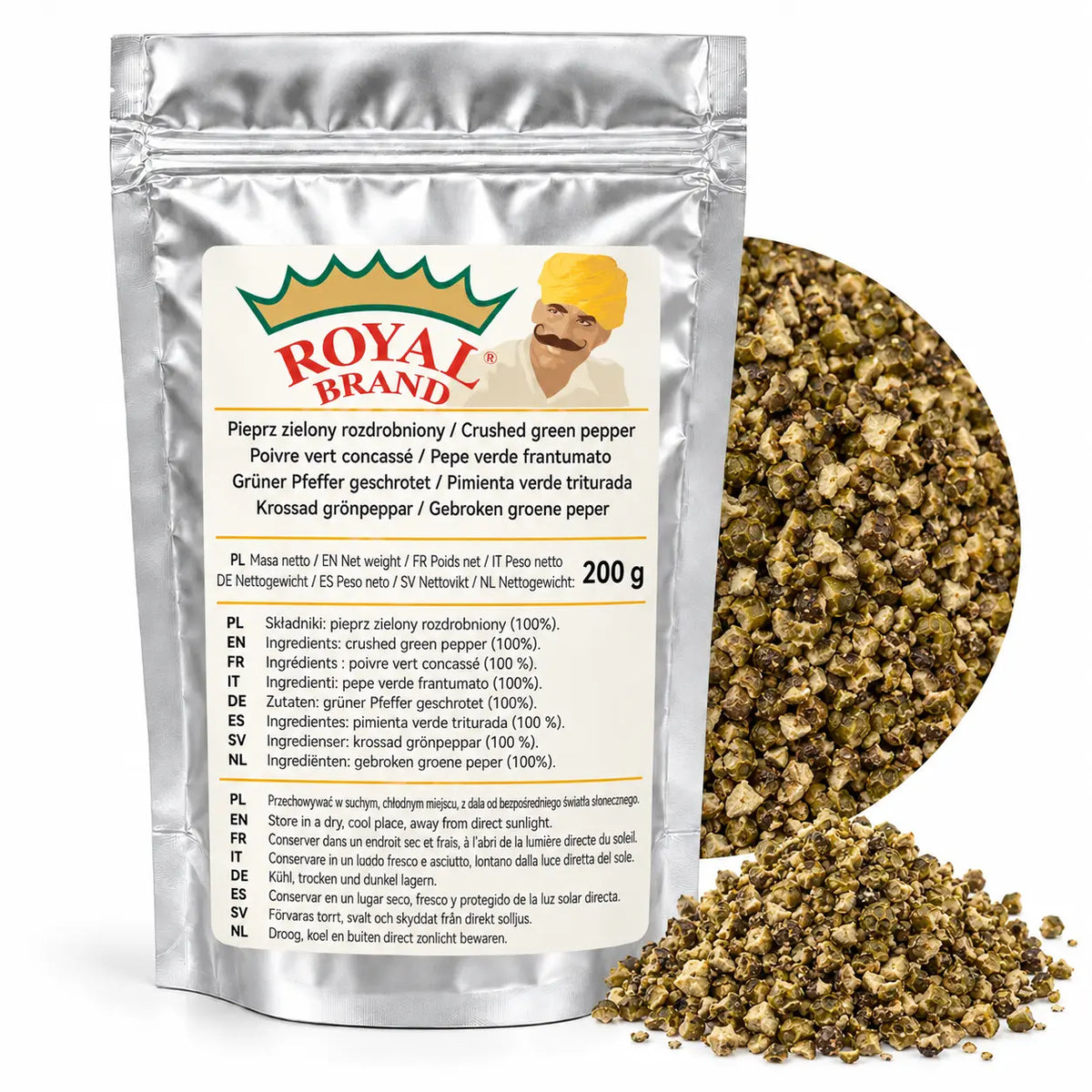 Pieprz zielony rozdrobniony 200 g Royal Brand