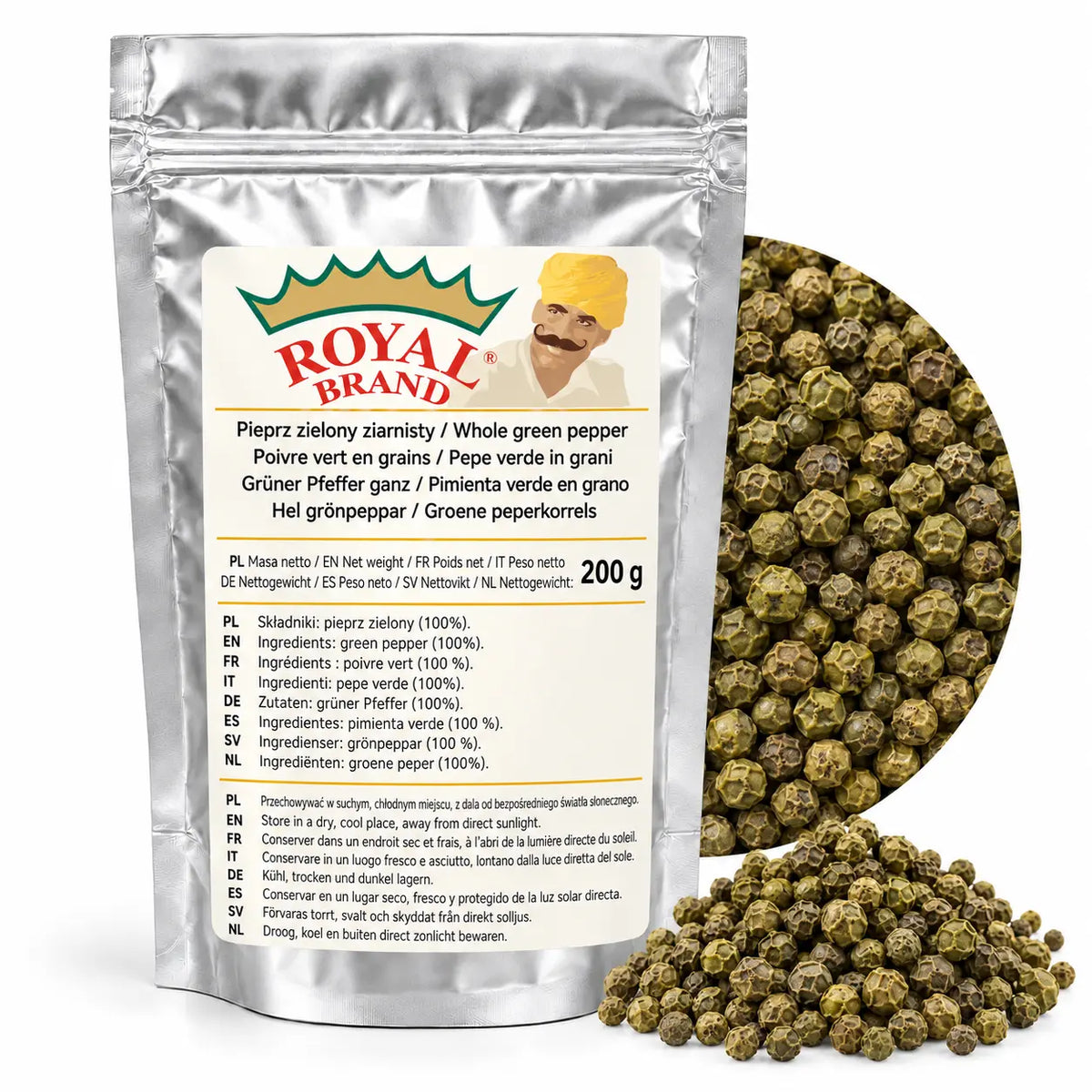 Pieprz zielony ziarnisty 200 g Royal Brand