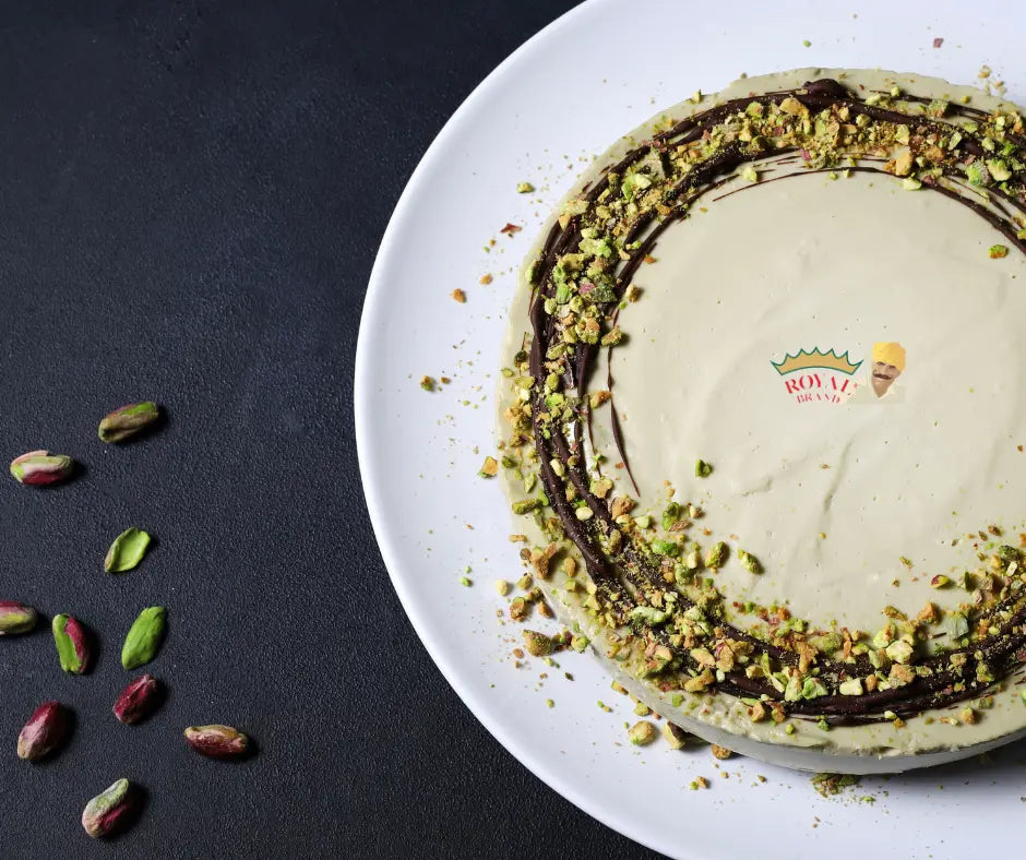 Sernik-baskijski-z-pistacjami-i-wodą-różaną-Przepis-na-sernik-krok-po-kroku Przyprawy, ekstrakt waniliowy, pasta waniliowa  i matcha Royal Brand