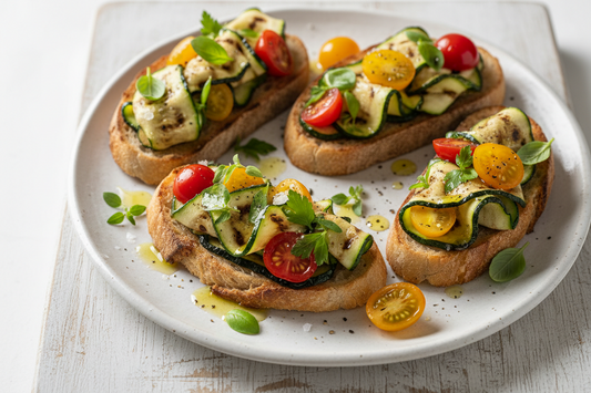 Bruschetta z grillowaną cukinią: przepis i porady Przyprawy, ekstrakt waniliowy, pasta waniliowa  i matcha Royal Brand