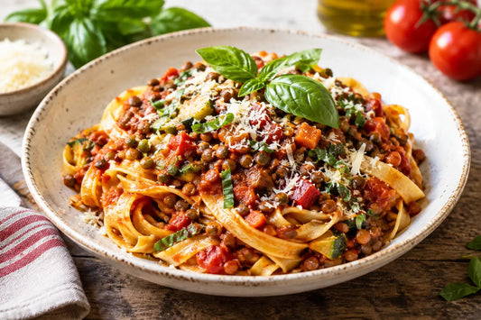 Wegetariańskie bolognese do spaghetti: prosty przepis Przyprawy, ekstrakt waniliowy, pasta waniliowa  i matcha Royal Brand