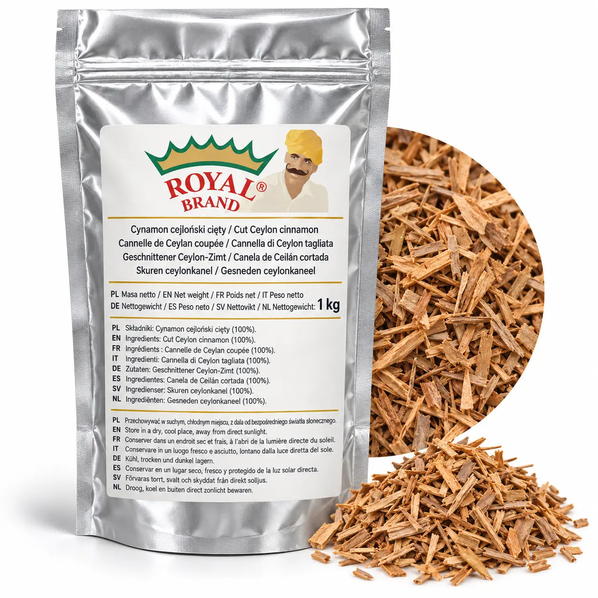 Cynamon cejloński cięty 1 kg Royal Brand