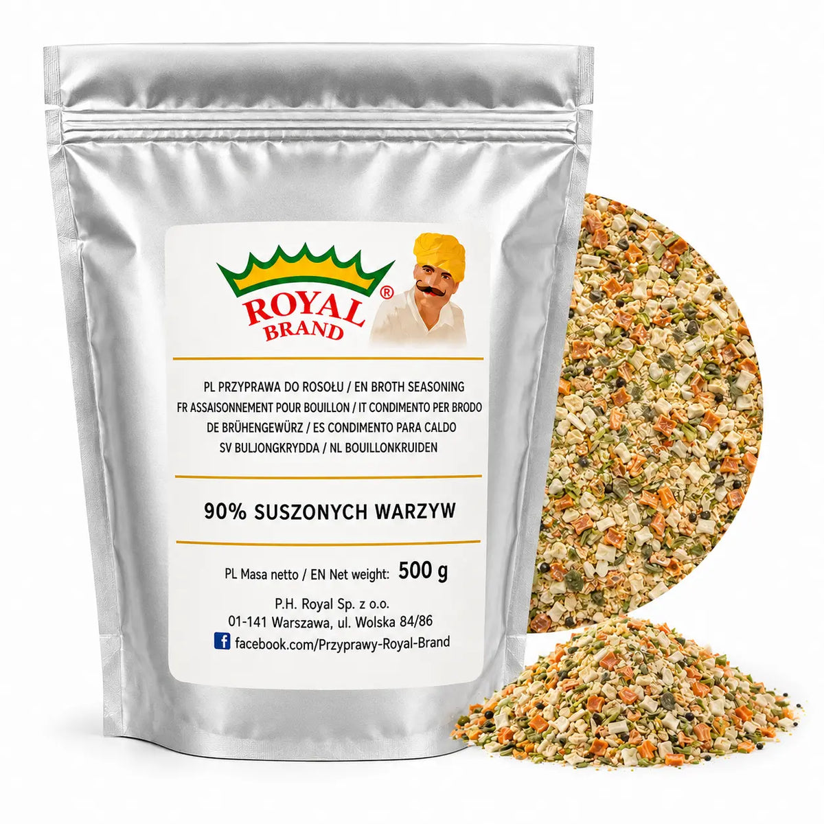 Przyprawa do rosołu 90% suszonych warzyw Royal Brand