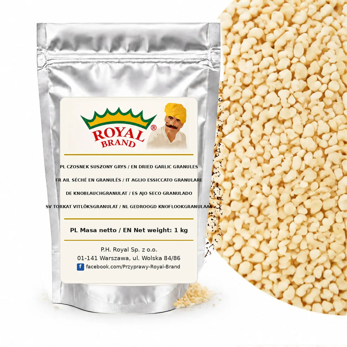Czosnek suszony grys Royal Brand – opakowanie 1 kg