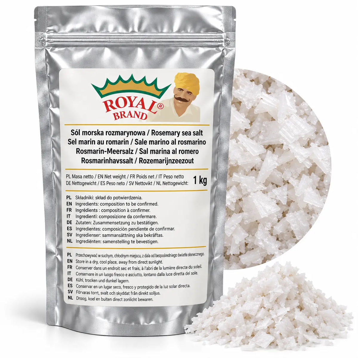 Sól morska rozmarynowa 1 kg Royal Brand