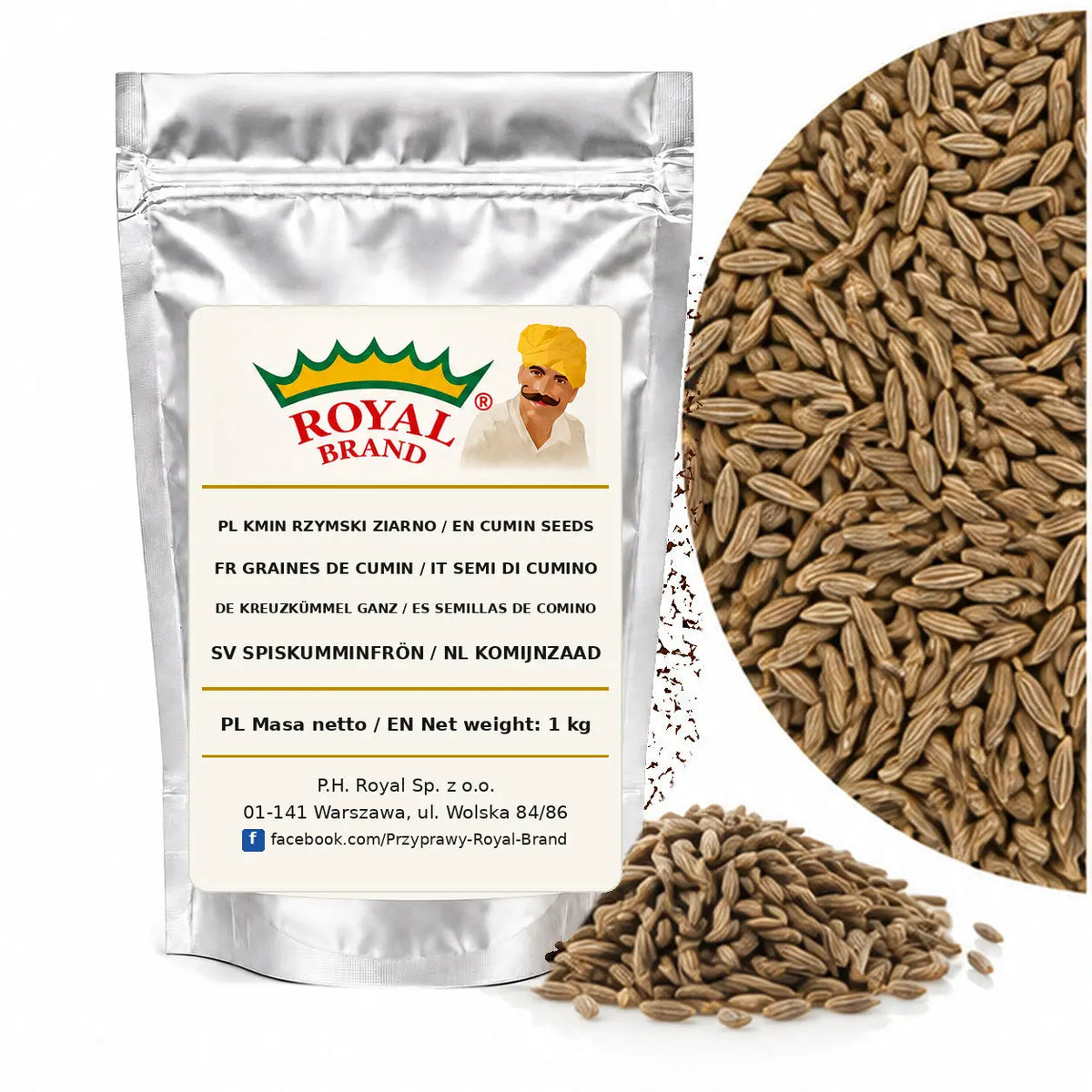 Kmin rzymski ziarno Royal Brand – opakowanie 1 kg