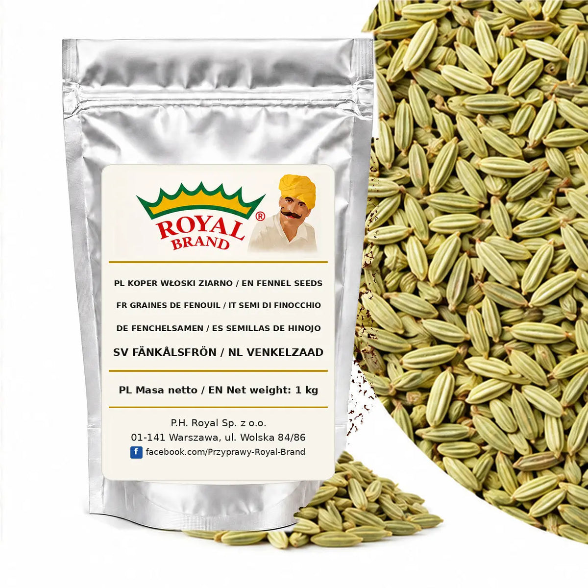 Koper włoski ziarno Royal Brand – opakowanie 1 kg