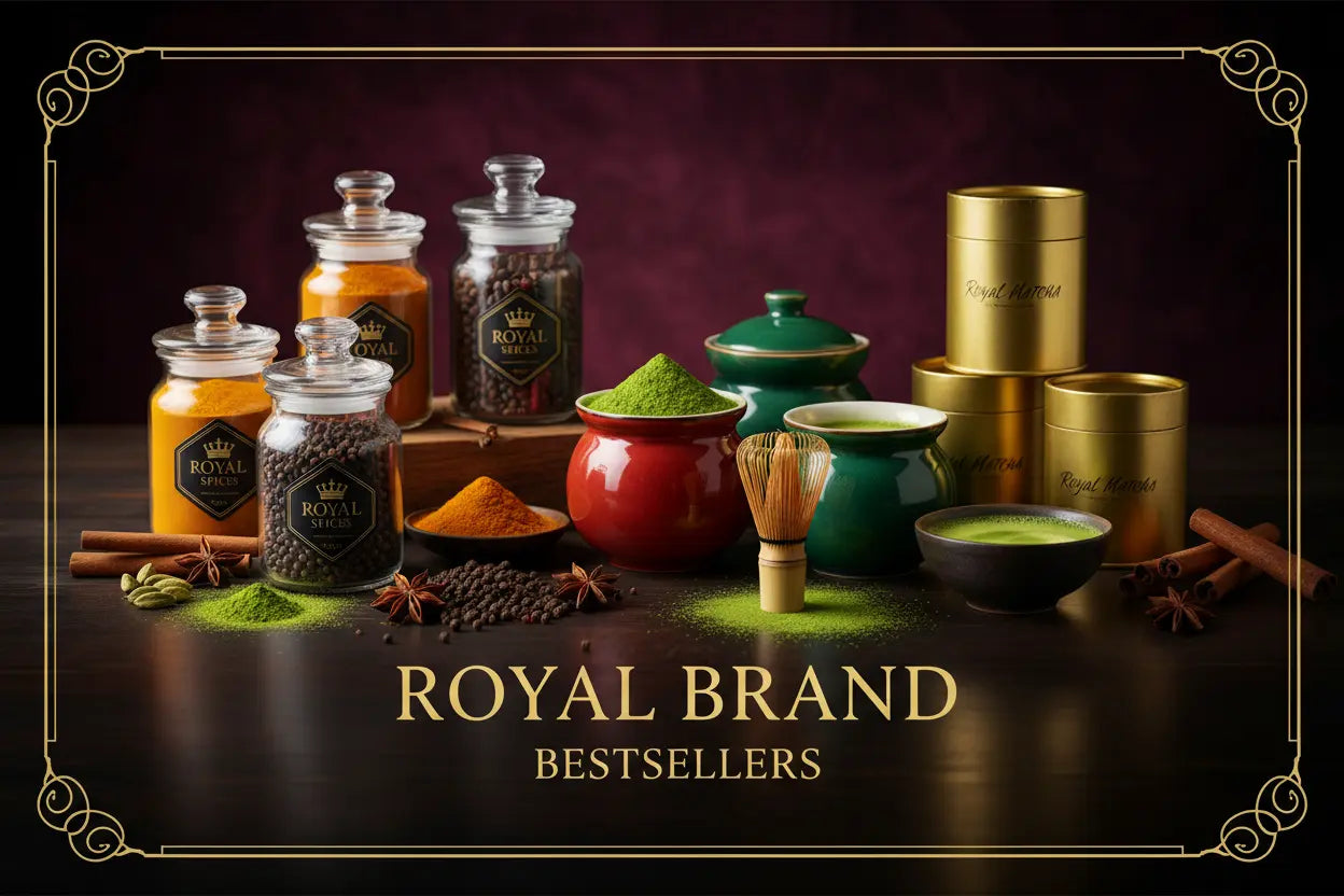 Bestsellery-Royal-Brand Przyprawy, ekstrakt waniliowy, pasta waniliowa  i matcha Royal Brand