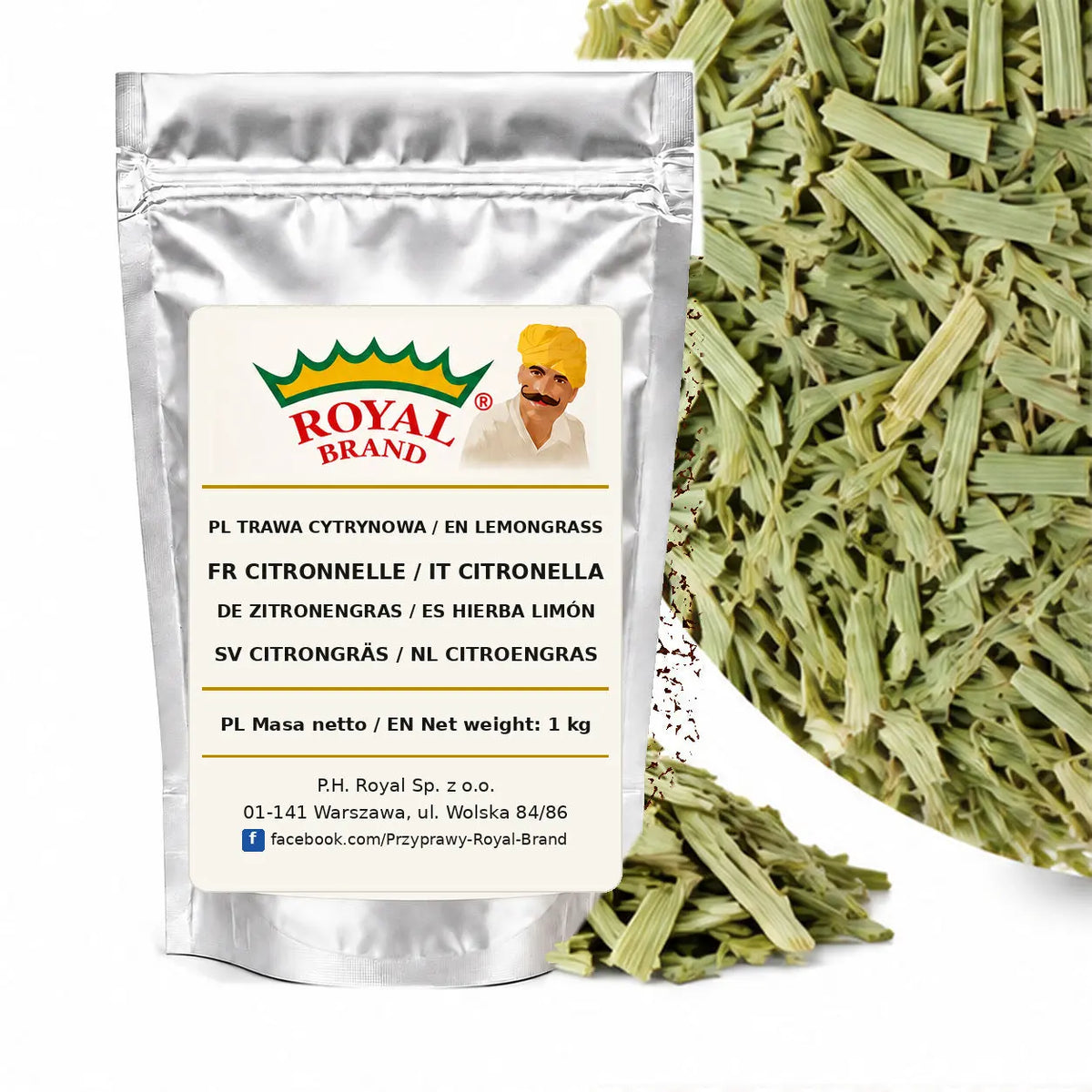 Trawa cytrynowa Royal Brand – opakowanie 1 kg