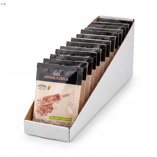 20X Sól turystyczna himalajska różowa spożywcza 50 g saszetka Royal Brand Royal Brand
