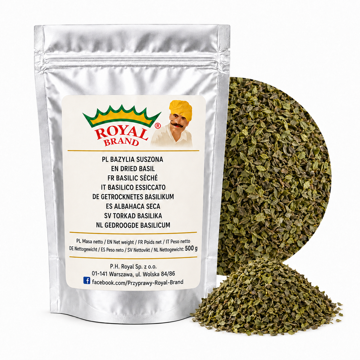 Bazylia Suszona 500 g Royal Brand