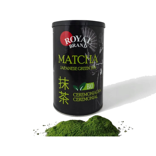 Certyfikowana Matcha Ceremonialna Japońska Premium Bio 100g Puszka - Oficjalny sklep Royal Brand