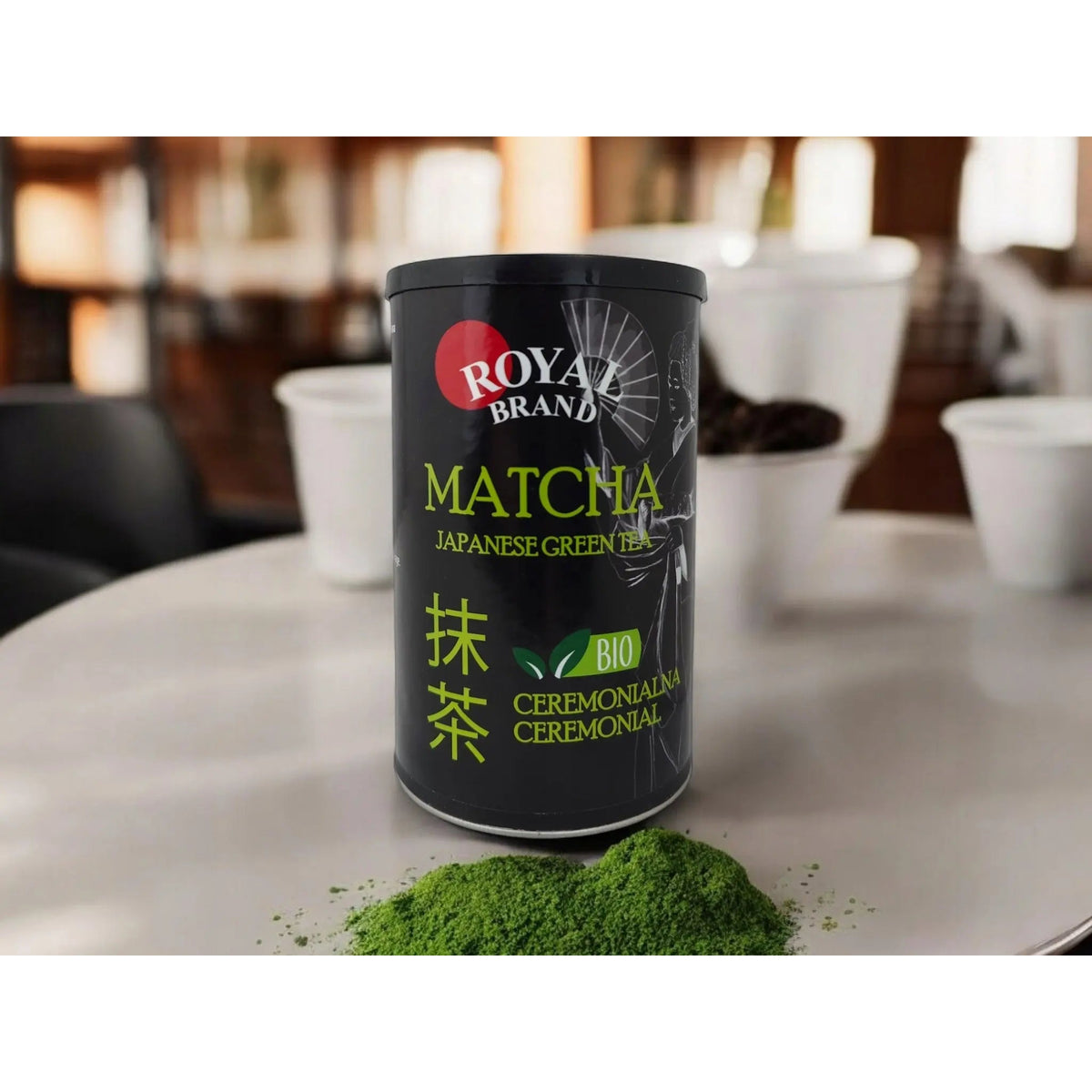 Certyfikowana Matcha Ceremonialna Japońska Premium Bio 100g Puszka - Oficjalny sklep Royal Brand