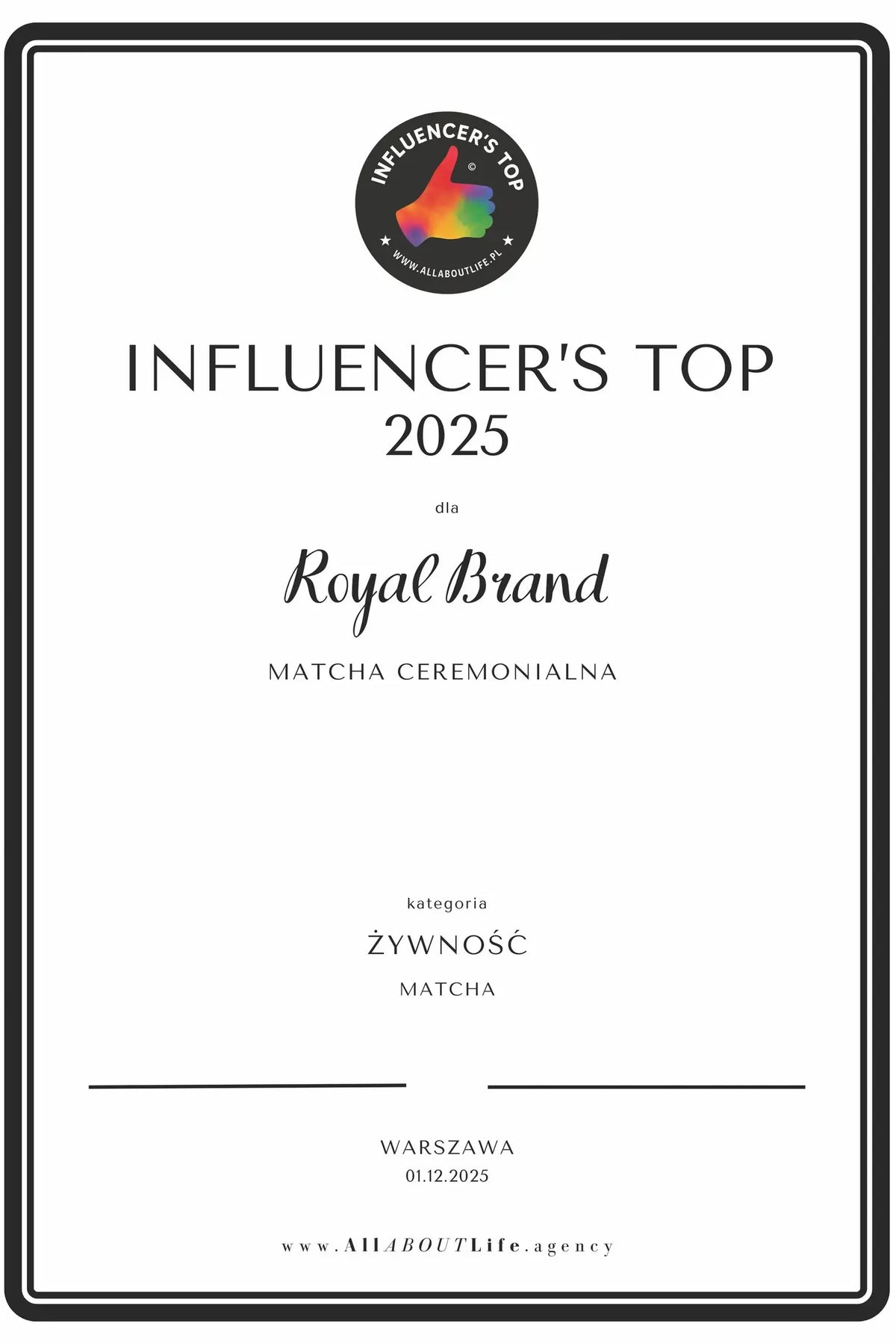 Certyfikowana Matcha Premium Ceremonialna 100g zielona herbata w proszku - Oficjalny sklep Royal Brand