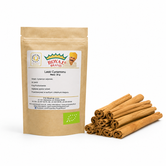 Cynamon cejloński BIO Royal Brand w laskach 25 g