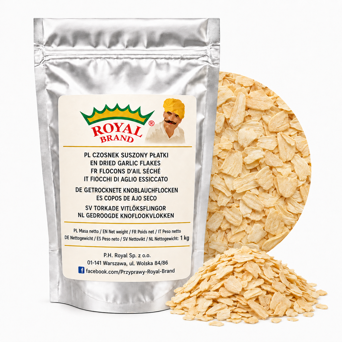 Czosnek Suszony Płatki 1 kg Royal Brand