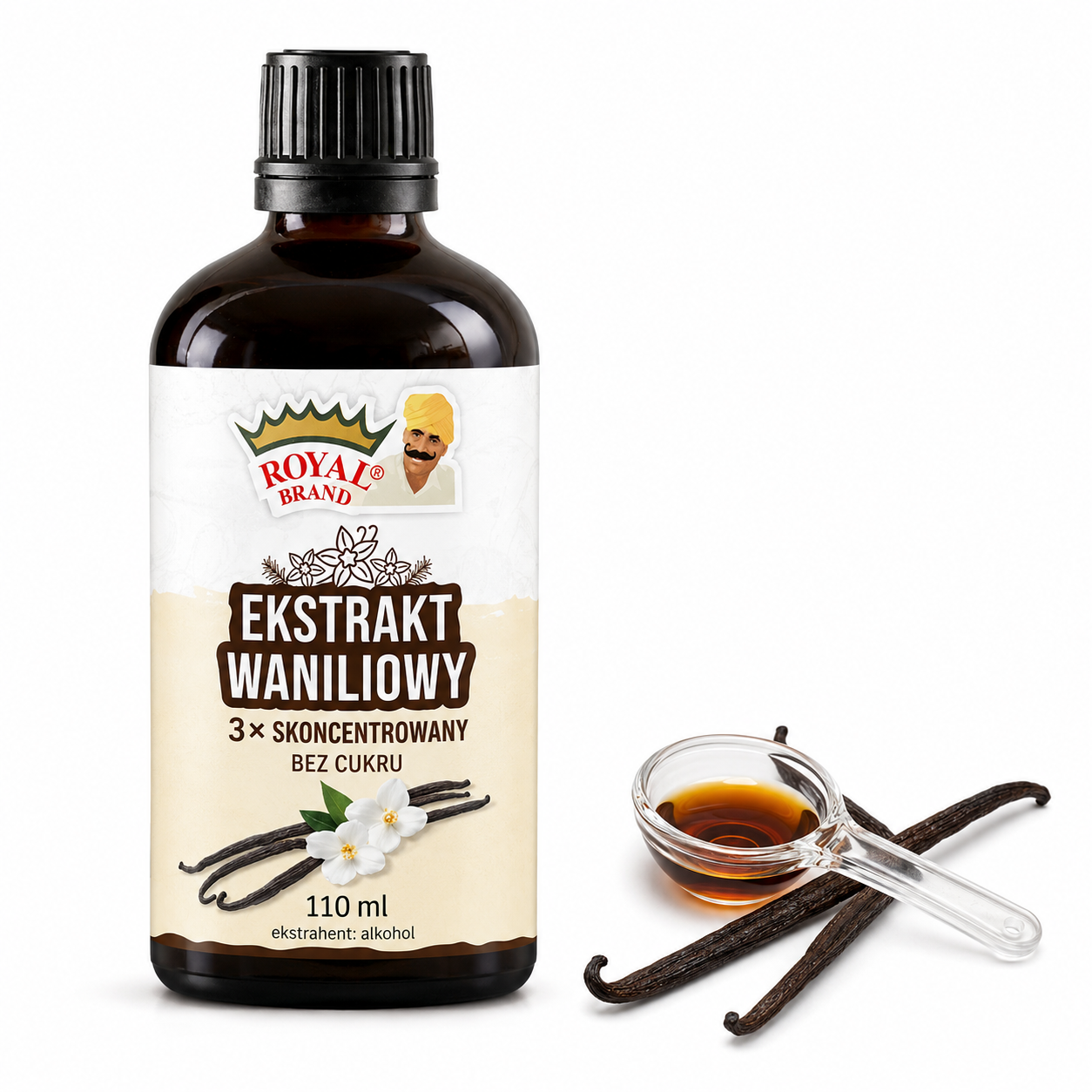 Ekstrakt waniliowy 3× skoncentrowany bez cukru 110 ml Royal Brand