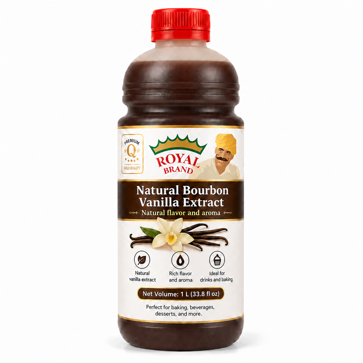 Naturalny ekstrakt z wanilii Bourbon 15% 1L Royal Brand