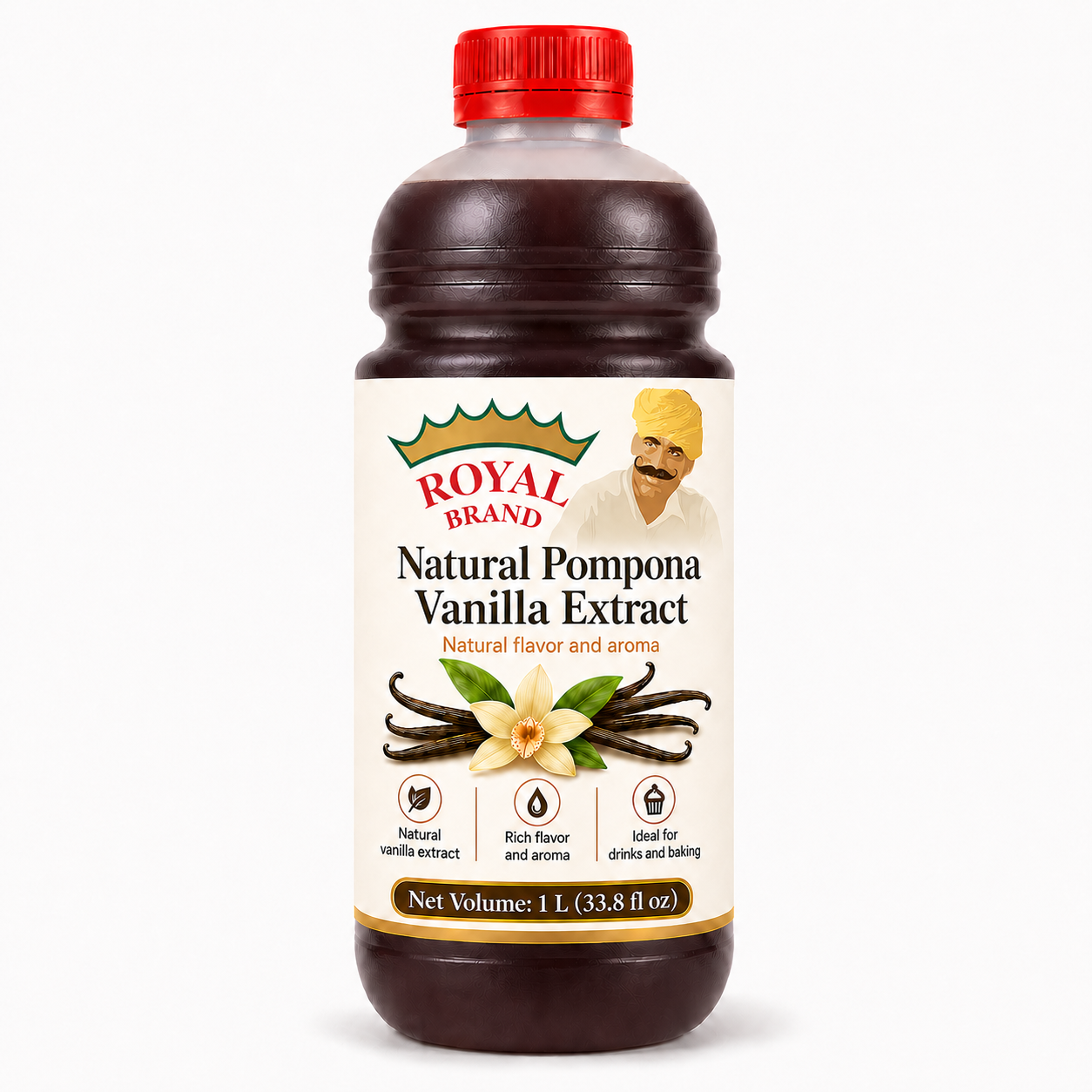 Naturalny ekstrakt z wanilii Pompona 15% 1L Royal Brand