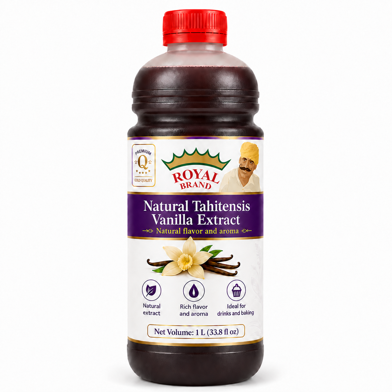 Naturalny ekstrakt z wanilii Tahitensis 15% 1L Royal Brand