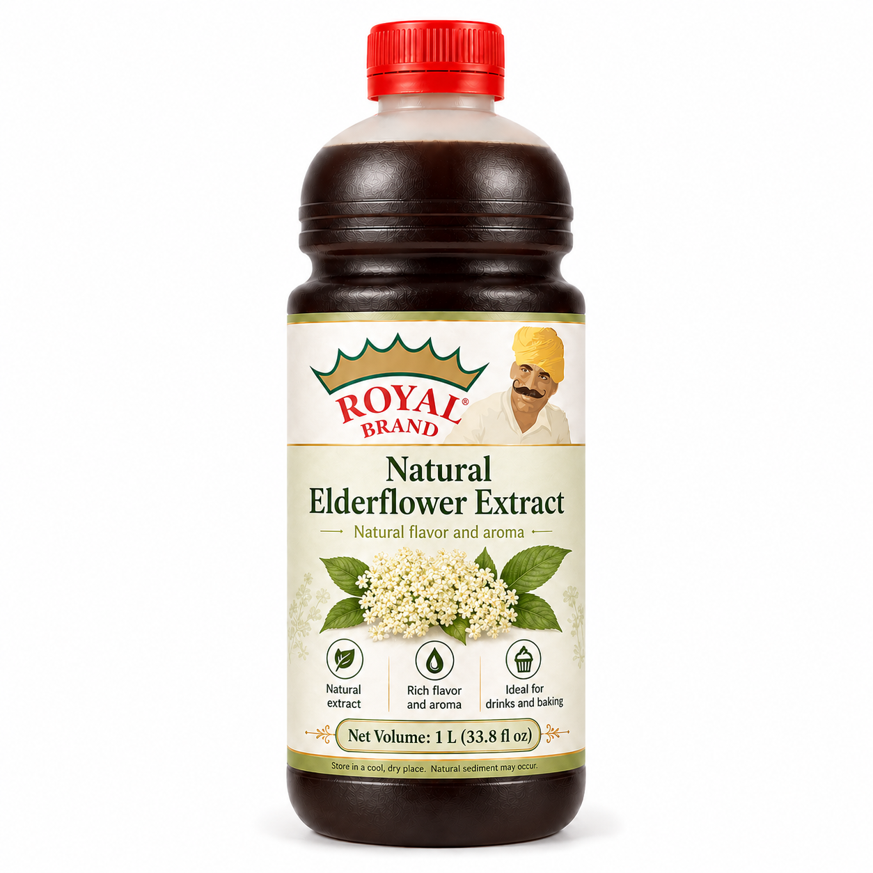Naturalny ekstrakt z kwiatów czarnego bzu 15% 1L Royal Brand