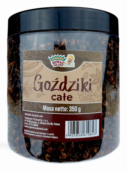 GOŹDZIKI CAŁE 350g ESENCJONALNY Goździk Cały GAT I w Słoiku Słoik Korzenne - Oficjalny sklep Royal Brand
