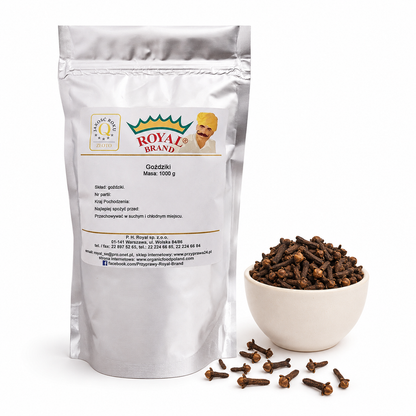 Goździki całe 1 kg – gatunek I – opakowanie Royal Brand