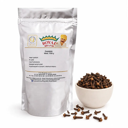 Goździki całe 1 kg – gatunek I – opakowanie Royal Brand