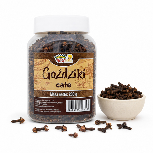 Goździki całe 200 g – gatunek I, w słoiku – opakowanie Royal Brand