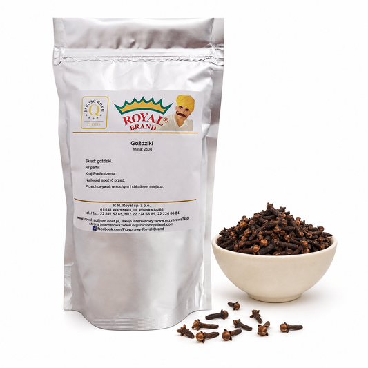 Goździki całe 250 g – gatunek I – opakowanie Royal Brand
