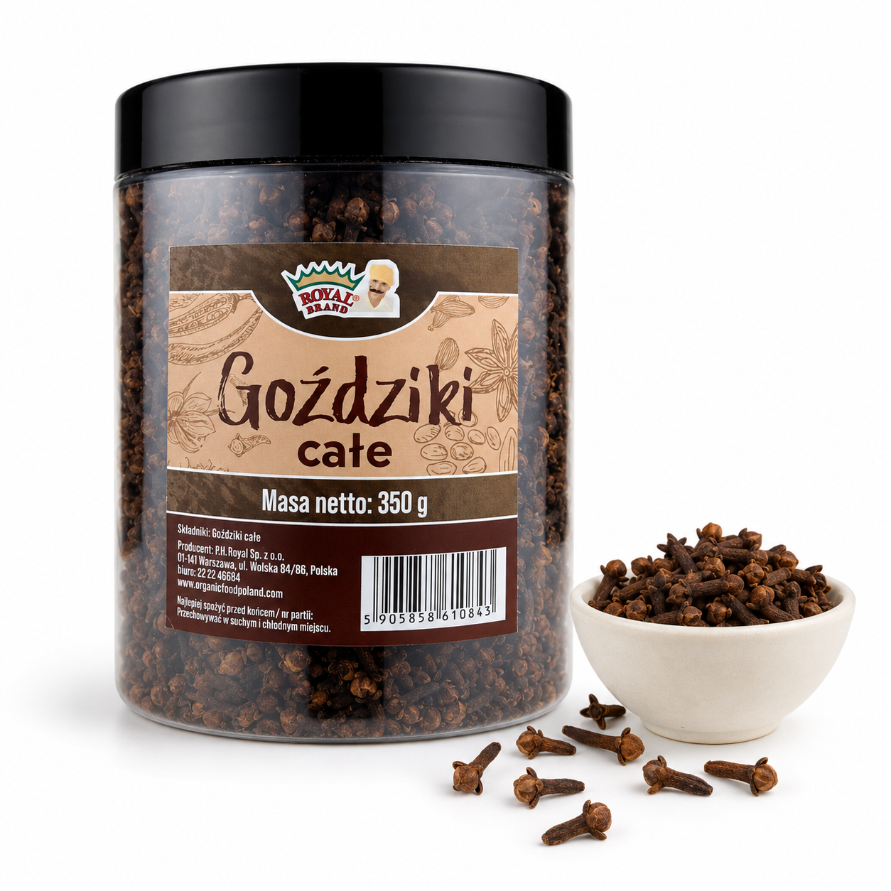 Goździki całe 350 g – gatunek I, w słoiku – opakowanie Royal Brand