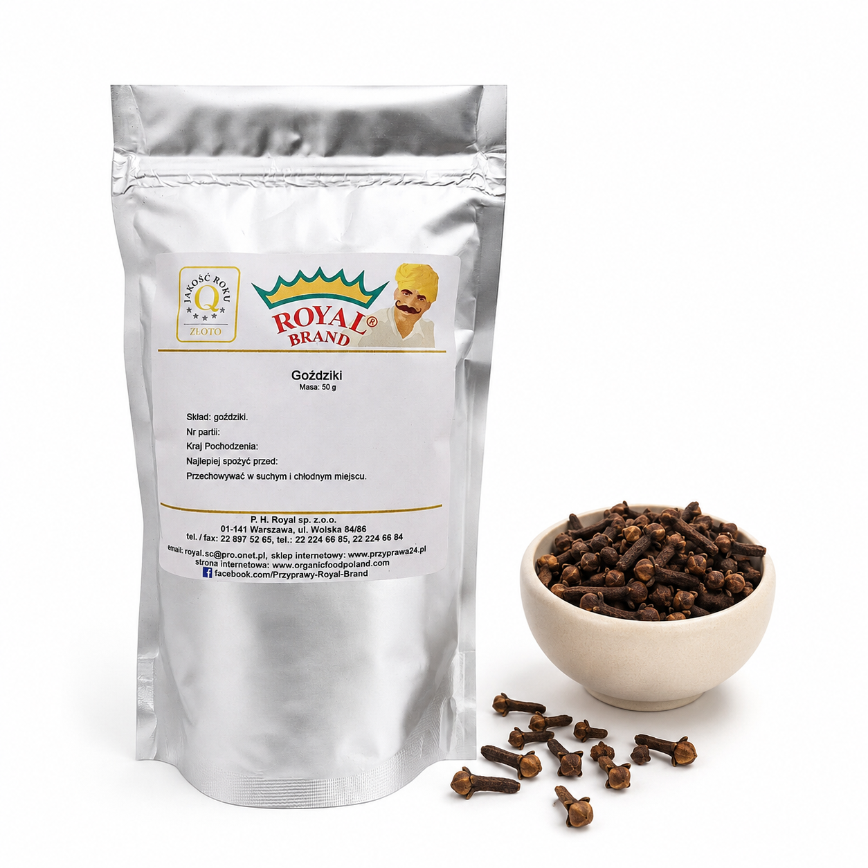 Goździki całe 50 g – gatunek I – opakowanie Royal Brand