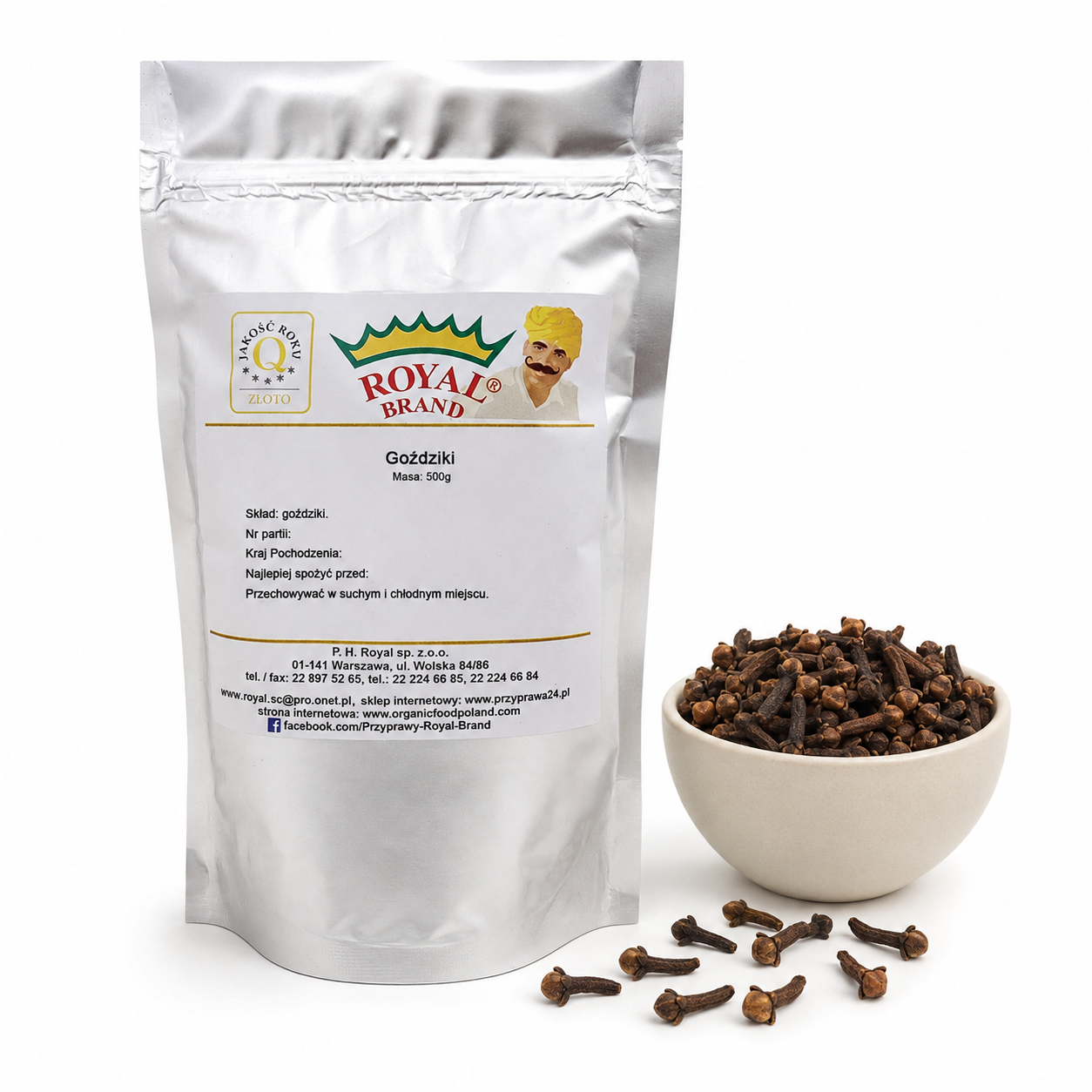 Goździki całe 500 g – gatunek I – opakowanie Royal Brand