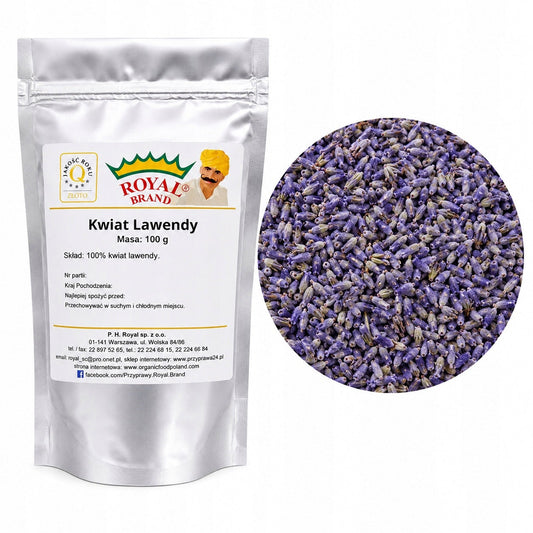 Kwiat lawendy suszony 100g do herbaty deserów mocny zapach Royal Brand Royal Brand