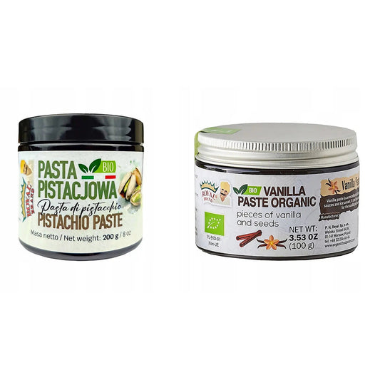Naturalna Pasta Waniliowa BIO 100g + Pasta Pistacjowa BIO 200g Royal Brand - Oficjalny sklep Royal Brand