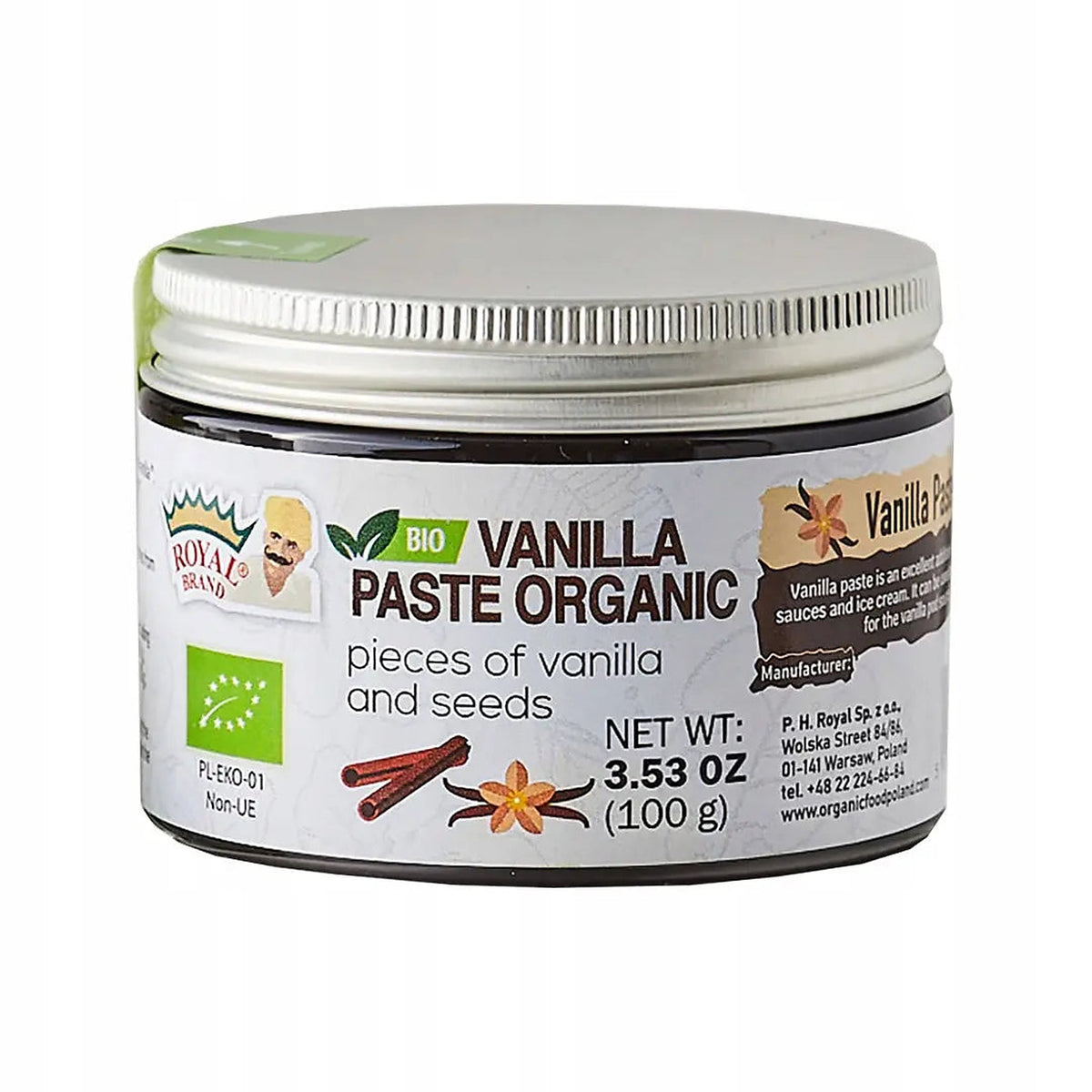 Naturalna Pasta Waniliowa BIO 100g + Pasta Pistacjowa BIO 200g Royal Brand - Oficjalny sklep Royal Brand