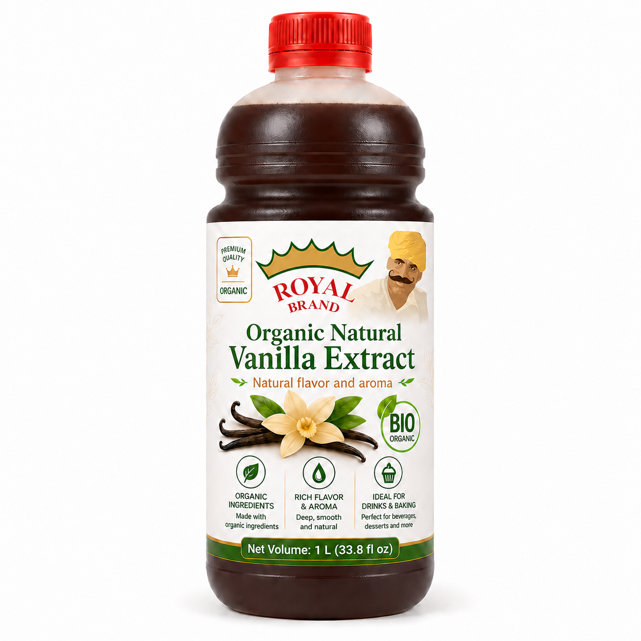 Naturalny ekstrakt waniliowy BIO 15% 1L Royal Brand
