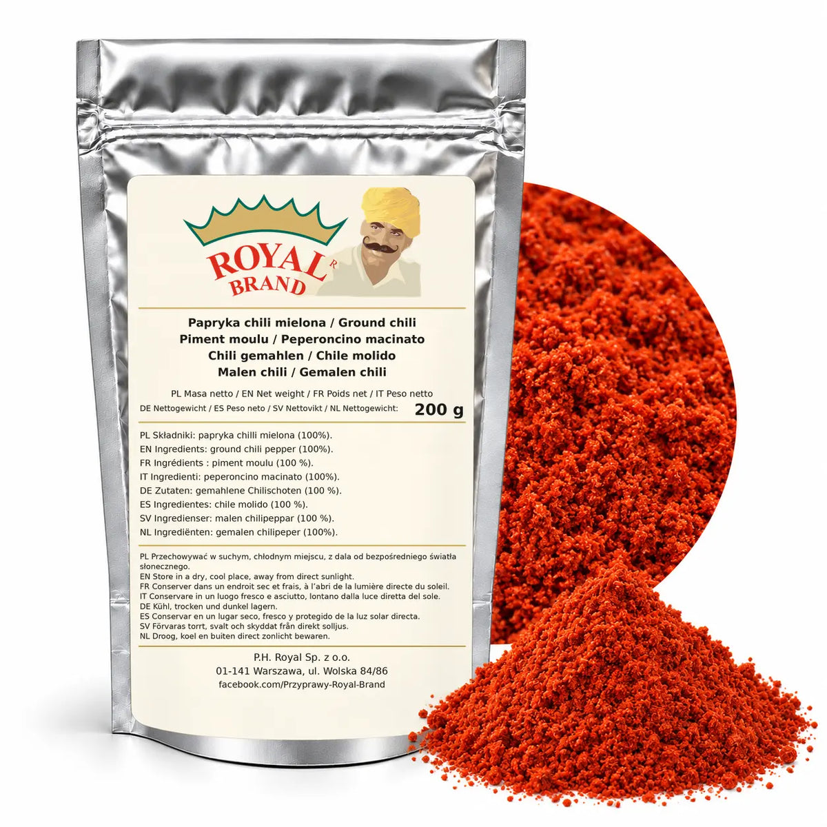 Papryka chili mielona ostra 200 g Royal Brand