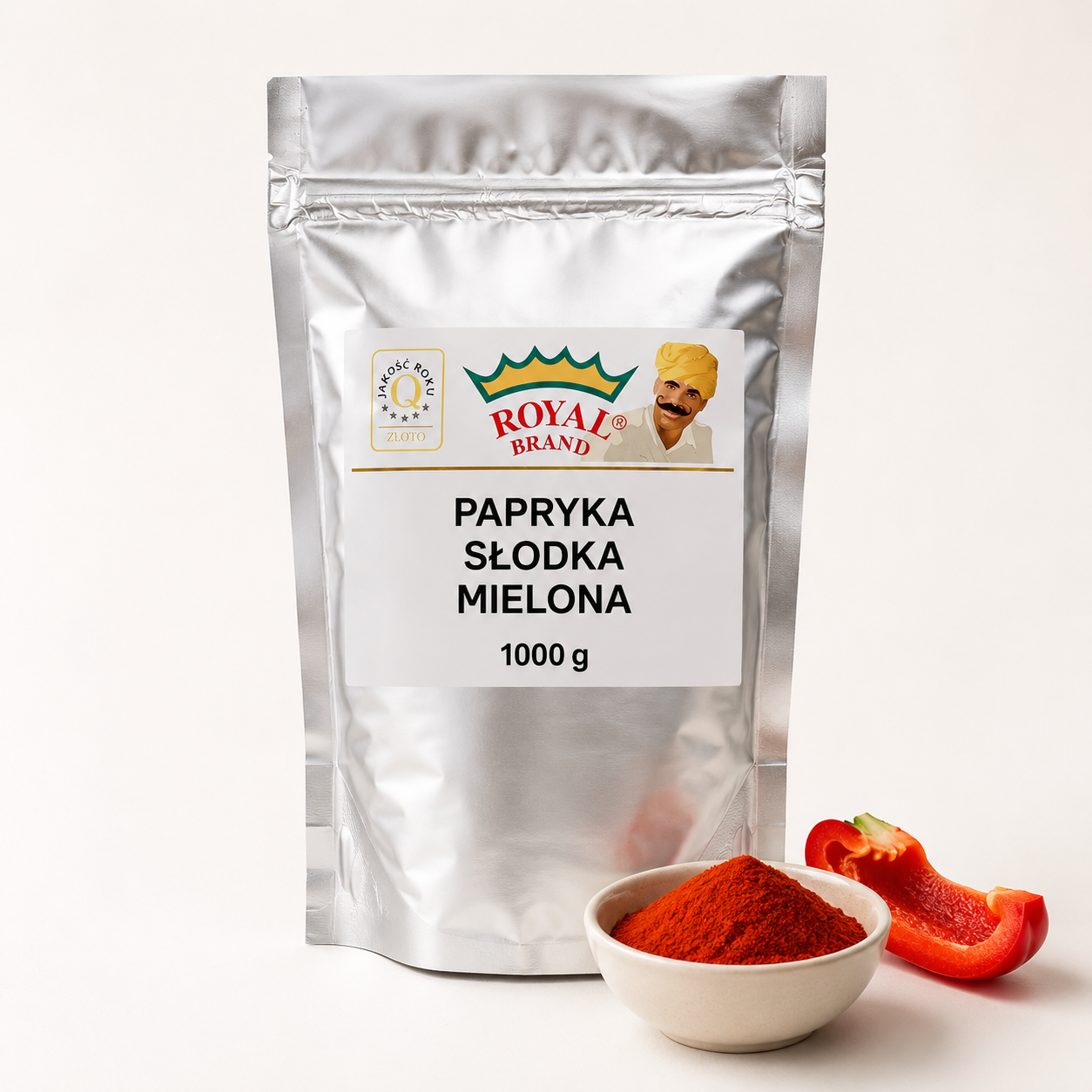 Papryka słodka mielona 1 kg Royal Brand – opakowanie i przyprawa