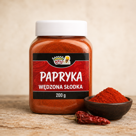 Papryka wędzona słodka mielona 200 g w słoiku Royal Brand