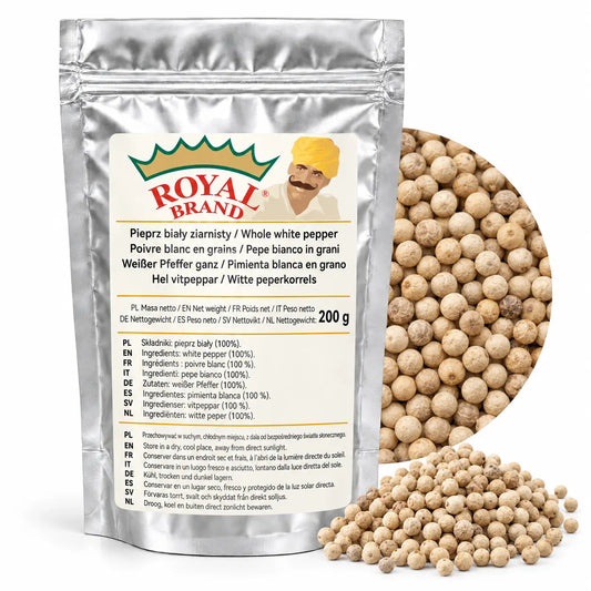 Pieprz biały ziarnisty 200 g Royal Brand