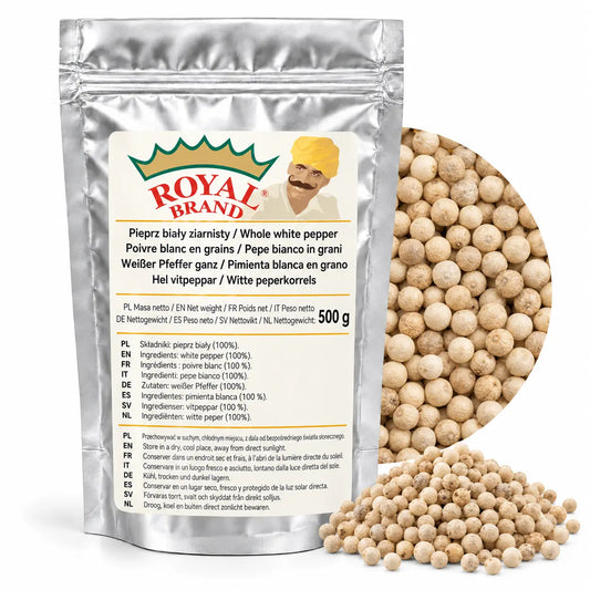 Pieprz biały ziarnisty 500 g Royal Brand